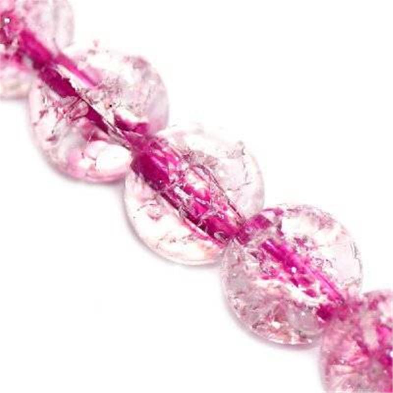 PERLE CRACKLE ROZA SREDINA 12MM