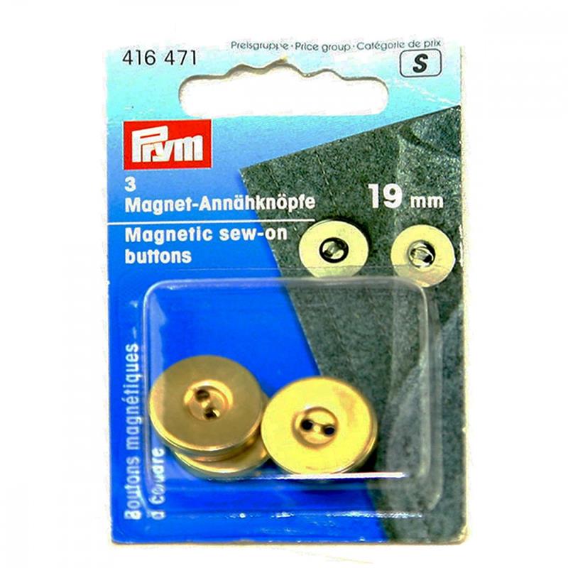 MAGNETNI GUMBI 19MM ZLATI 3KOSI