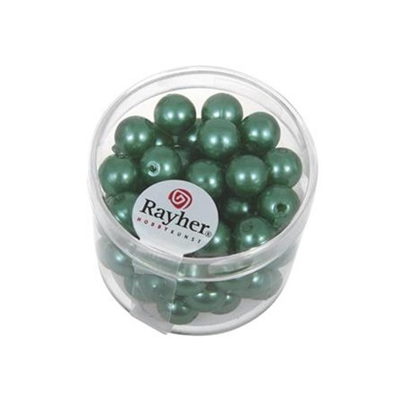 PERLE VOŠČENE ZELENE 8MM 62KOSOV