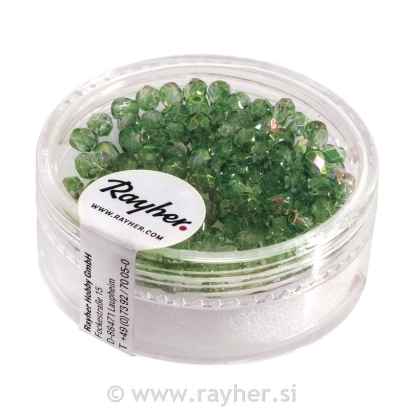 PERLE BRUŠENO STEKLO 100 3MM SMARAGD