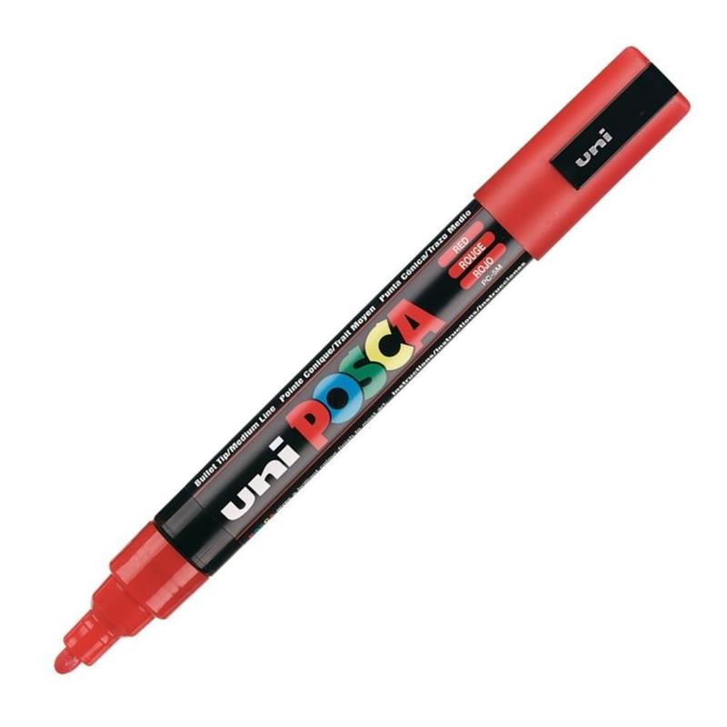 UNI POSCA MARKER PC-5M RDEČ