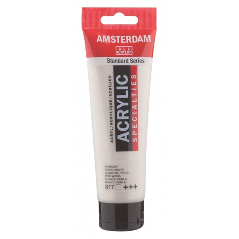 AMSTERDAM AKRIL 120ML PERLA BELA 817