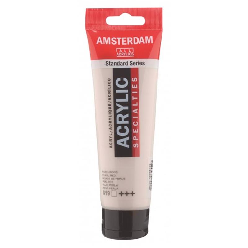 AMSTERDAM AKRIL 120ML PERLA RDEČA 819