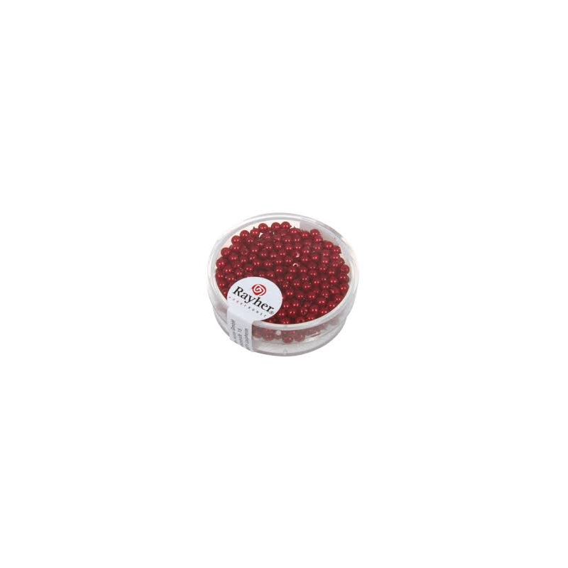 PERLE VOŠČENE RDEČE 3MM-360KOS