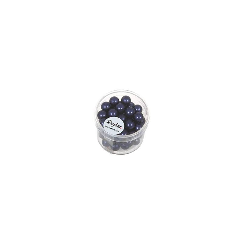 PERLE VOŠČENE 8MM T.MODRE