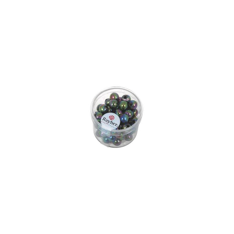 PERLE VOŠČENE ČRNE IRIS 8MM 62KOSOV