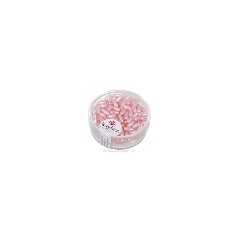 PERLE VOŠČENE PINK 6X3MM 145KOS