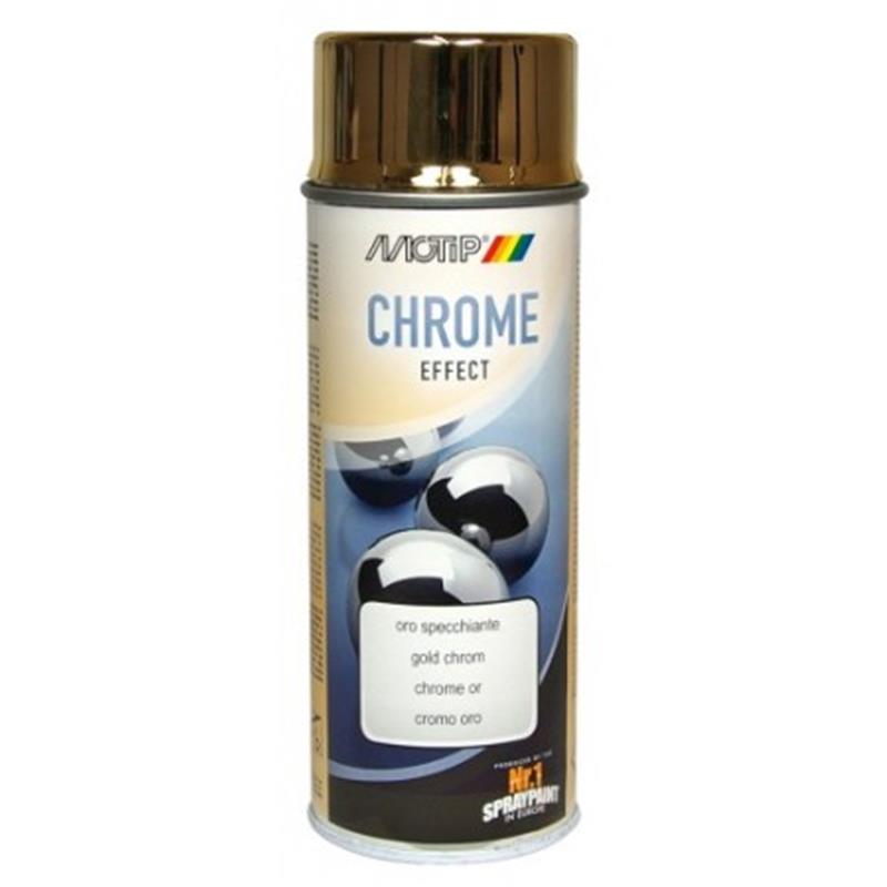 SPREJ MOTIP CHROME EFFECT ZLAT 400ML