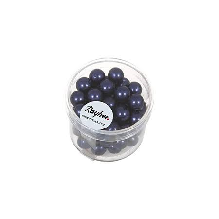 PERLE VOŠČENE 8MM T.MODRE