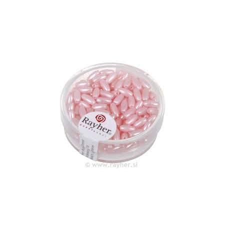 PERLE VOŠČENE PINK 6X3MM 145KOS